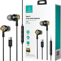 Usams Casque d'écoute stéréo Ep-43 Metalusb-C Noir/Noir Hsep4301