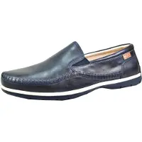 Pikolinos pour femme. M9A-3111 Mocassins en cuir Marbella navy (46), Plat, Aucun, Casuel, Marine