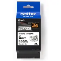 Brother TZe-S211 - (6 mm) - Noir sur blanc - Ruban