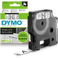 Dymo 45013 (S0720530) - (12 mm) - Noir sur blanc - Ruban
