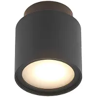 Arcchio Plafonnier , Walisa, dimmable, Noir, Salon / séjour, Aluminium, Moderne