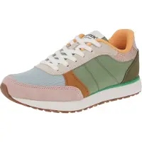 Woden Baskets basses 'Ronja' bleu clair / cognac / vert clair / rose