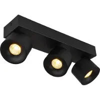 Globo Lampe de plafond élégante Rae Noir à 3 lumières