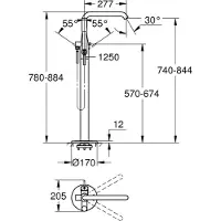 GROHE Mitigeur monocommandé pour bain ESSENCE 1/2 pouce Bd-Mont wa sun bridge
