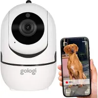 Gologi pet camera - Caméra pour chien - Caméra pour animaux - Caméra de sécurité - Caméra de sécurité - Pour tous les animaux - Avec wifi