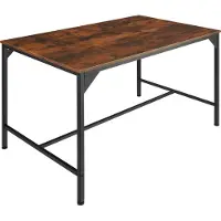 TecTake Table de salle à manger industrielle Belfast 120x75x75cm - Bois foncé industriel, rustique