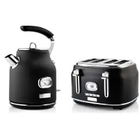 WESTINGHOUSE Retro Frühstücksset, 4-Schlitz Toaster + Wasserkocher 1,7L