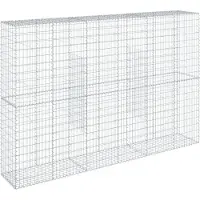 vidaXL Gabion avec couvercle 300x50x200 cm Fer galvanisé
