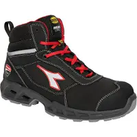 Diadora Werkschoen Shark Engine Mid 181227 S3S Zwart/Rood Maat 44 - 8053607619108 (S3, 44)