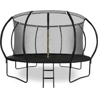 HyperMotion Trampoline de jardin pour enfants XXXL 430 cm (14FT) - avec filet et échelle - pour l'intérieur et l'extérieur - max. 150 kg