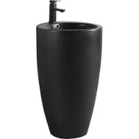 Mexen Alona lavabo à poser au sol 50 x 50 cm, noir mat - 26094870