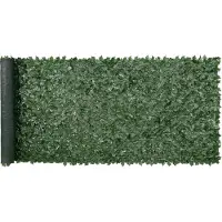 Vevor Haie Artificielle 150x401 cm Brise Vue Clôture de Lierre Artificiel Intimité Support en Tissu Maillé et Joint Renforcé Déco Fausses Feuilles pour Jardin