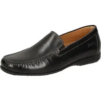 Sioux Gion : Mocassins pour hommes, couleur noire, style décontracté
