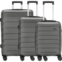 D & N Ensemble de bagages gris foncé
