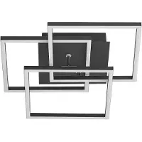 LINDBY Plafonnier , Qiana, dimmable, Noir, Salon / séjour, Métal, Moderne