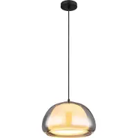 Globo Lighting Lampe à suspendre salon verre fumé lampe à suspendre table à manger cuisine 15743H1