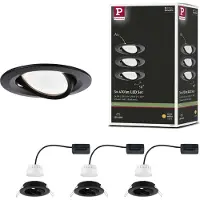 Paulmann LED à encastrer Nova, set de 3, orientable