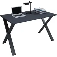 VCM Bureau en bois | H. 76 x W. 80 x D. 50 cm | Table d'ordinateur simple | pieds en métal de haute qualité | Table de travail | Mobilier de bureau - Lona U