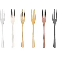 Sambonet Taste Acier inoxydable/PVD Mix Set 6 fourchettes à gâteau 52553XA5