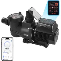 Vevor Pompe Piscine Vitesse Variable 1650 W Pompe Filtration Piscine 33000 L/h pour Piscines Hors Sol Enterrées