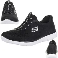 SKECHERS Slip on 'Summits' gris / noir