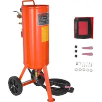 Vevor Sableuse mobile 37 L Sableuse 2,3 m de tuyau de travail Sableuse 60-110 PSI Pression de travail idéale pour éliminer la rouille, la peinture, les taches et polir de grandes surfaces