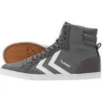 Hummel Chaussure de sport 'Stadil' gris fumé / gris foncé / blanc