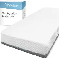 Nivion Matelas hybride 3 en 1 avec ressorts ensachés, mousse à froid et mousse à mémoire de forme - 100 x 200 x 26 cm