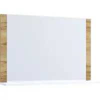 VCM Miroir de salle de bain | Miroir suspendu avec étagère | design moderne | Dimensions env. H. 55 x W. 80 x D. 17 cm | Miroir mural – Lendas