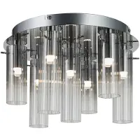 LUCANDE Plafonnier , Korvitha, dimmable, Gris, Salon / séjour, Verre, Moderne