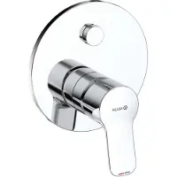 Kludi PURE&EASY Mitigeur monocommandé encastré pour bain et douche, montage mural, chrome, 377590565