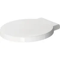 Duravit 1 siège de WC Starck 006588 avec charnière à fermeture douce, acier inoxydable, blanc, 1 pièce.