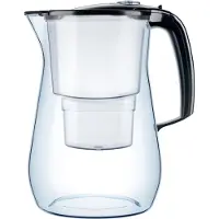 AQUAPHOR B218 Filtre à eau Onyx noir incl. 1 cartouche filtrante MAXFOR+ - Filtre à eau premium en optique verre, 4,2 l & MAXFOR (B25) Mg Pack 3 cartouche filtrante, blanc, 200 l