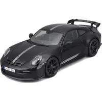 Maisto Véhicules miniatures Die Cast 1/18 PORSCHE 911 GT3 2022 - Noire avec bande