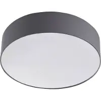 LINDBY Plafonnier , Sebatin, dimmable, Gris, Chambre à coucher, Tissu / textile, Moderne