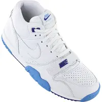 Nike Air Trainer 1 - Baskets de basket-ball pour homme en cuir, blanc DR9997-100, taille 41 (EU) / 8 (US)