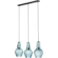 LINDBY Suspension , Drakar, dimmable, Bleu, Cuisine, Verre, Vintage / rétro