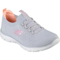 SKECHERS Slip on 'Summits' gris clair / orange