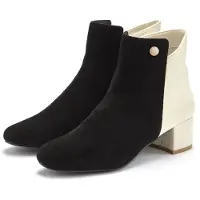 LASCANA Bottines beige clair / noir