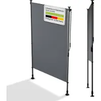 Juskys Parasol vertical Barbados - 120x310 cm - Gris