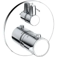 Kludi ZENTA SL Mitigeur thermostatique encastré pour bain et douche, pour 2 consommateurs, avec inverseur