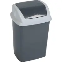 MAUL Abfallbehälter MAULswing 5l Schwingdeckel Kunststoff, Poubelle, Blanc, Gris