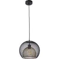 Globo Lampe pendante en maille Selina Cage Black