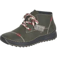 Rieker Bottines à lacets beige / gris / kaki / rouge