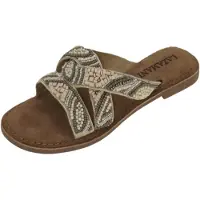 Lazamani Pantoufle 'Open Teen' beige