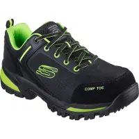 SKECHERS Chaussures de travail pour hommes GATLON - STRIGAX H 200188EC BKLM Noir/Vert, pointure : 39,5 EU