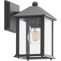 LINDBY Luminaires d'extérieur , Giavanna, dimmable, Noir, Balcon, Verre, Moderne