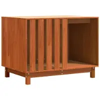 vidaXL Niche pour chiens brun cire 90 x 60 x 67 cm Pin massif