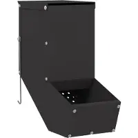 vidaXL Distributeur pour lapins Noir 12,5 x 26 x 28,5 cm