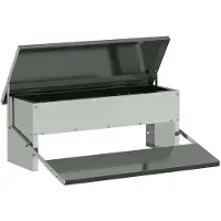 vidaXL Distributeur de nourriture pour poulets, argenté, 48,5 x 39,5 x 19 cm, 5 kg